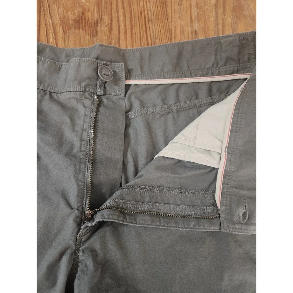 The North‎ Face Mens Stretch Cotton Shorts Sz Large Brown Zip Pocket Gorpcore